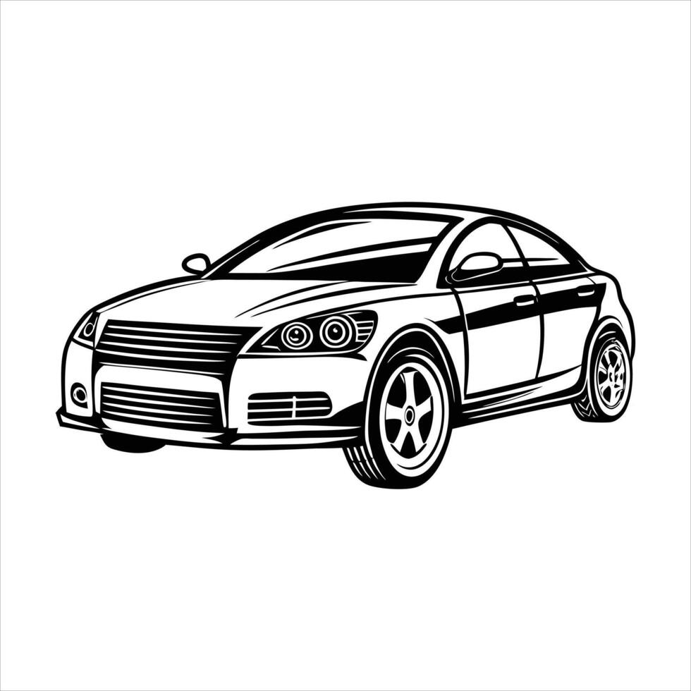 car isolated on white background vector