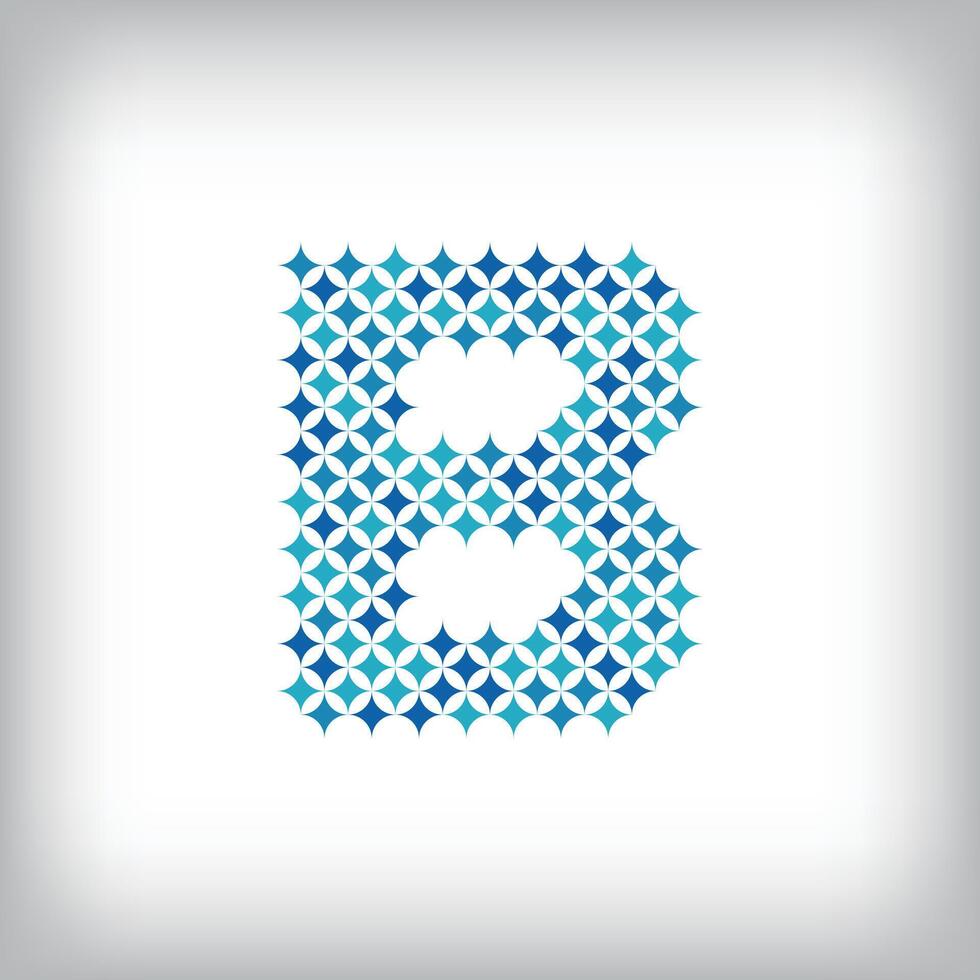 Modern star letter B abstract design logo. vector