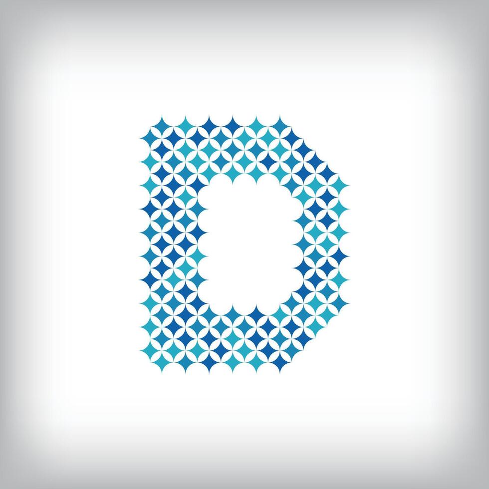 Modern star letter D abstract design logo. vector