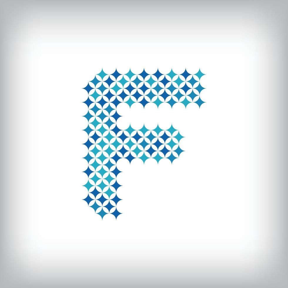Modern star letter F abstract design logo. vector