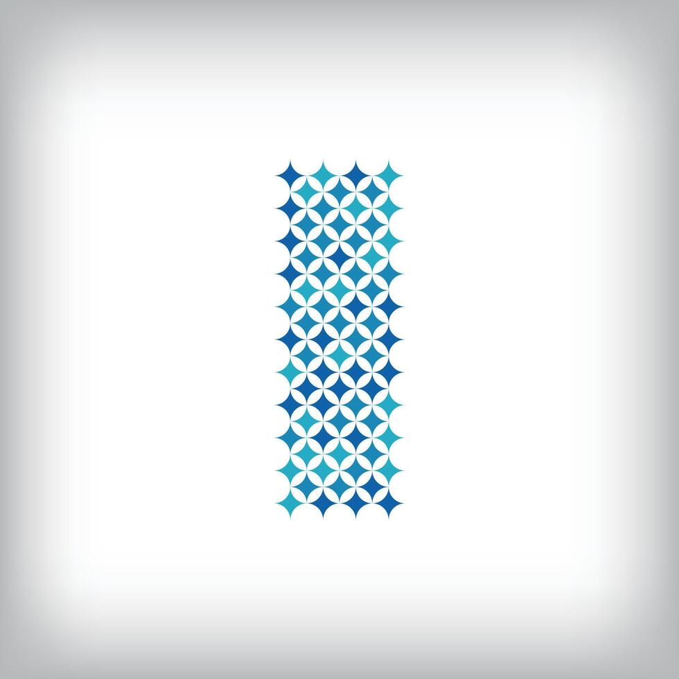 Modern star letter I abstract design logo. vector