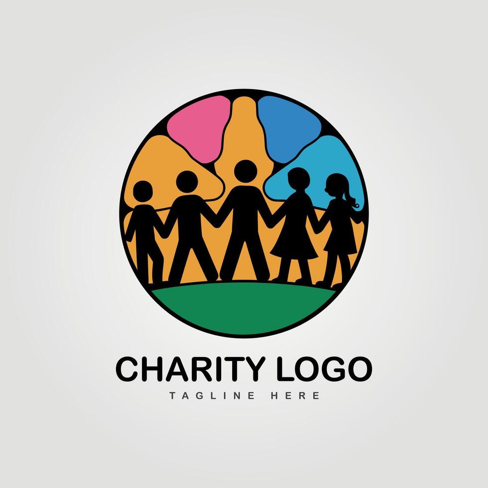 Charity Community Logo Design Template Nonprofit Organization Logo Concept vector