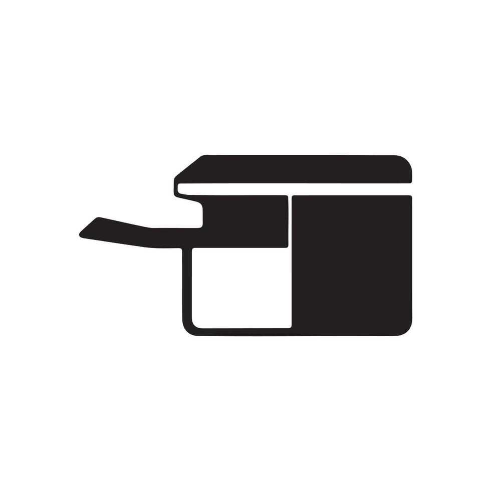 A big printer icon silhouette on white background vector