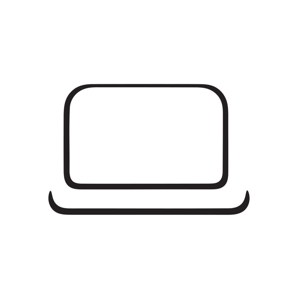A computer icon silhouette on white background vector