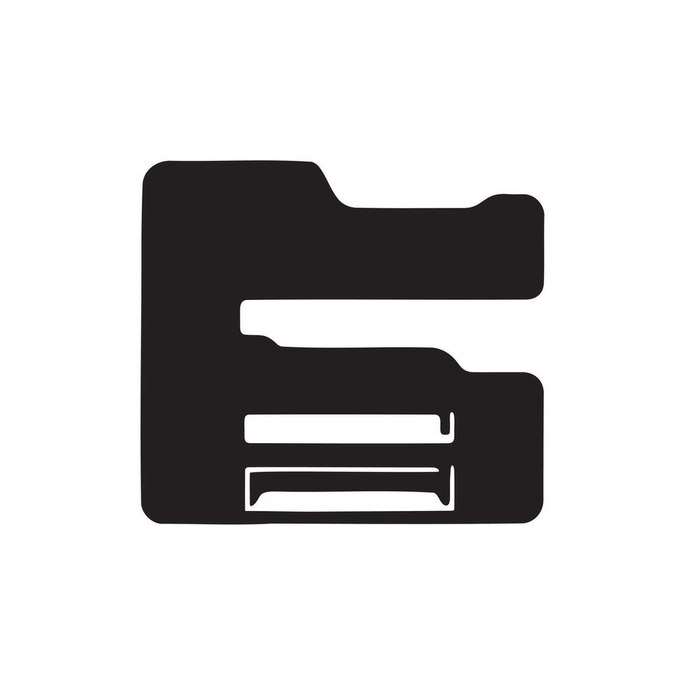 A photocopier icon silhouette on white background vector