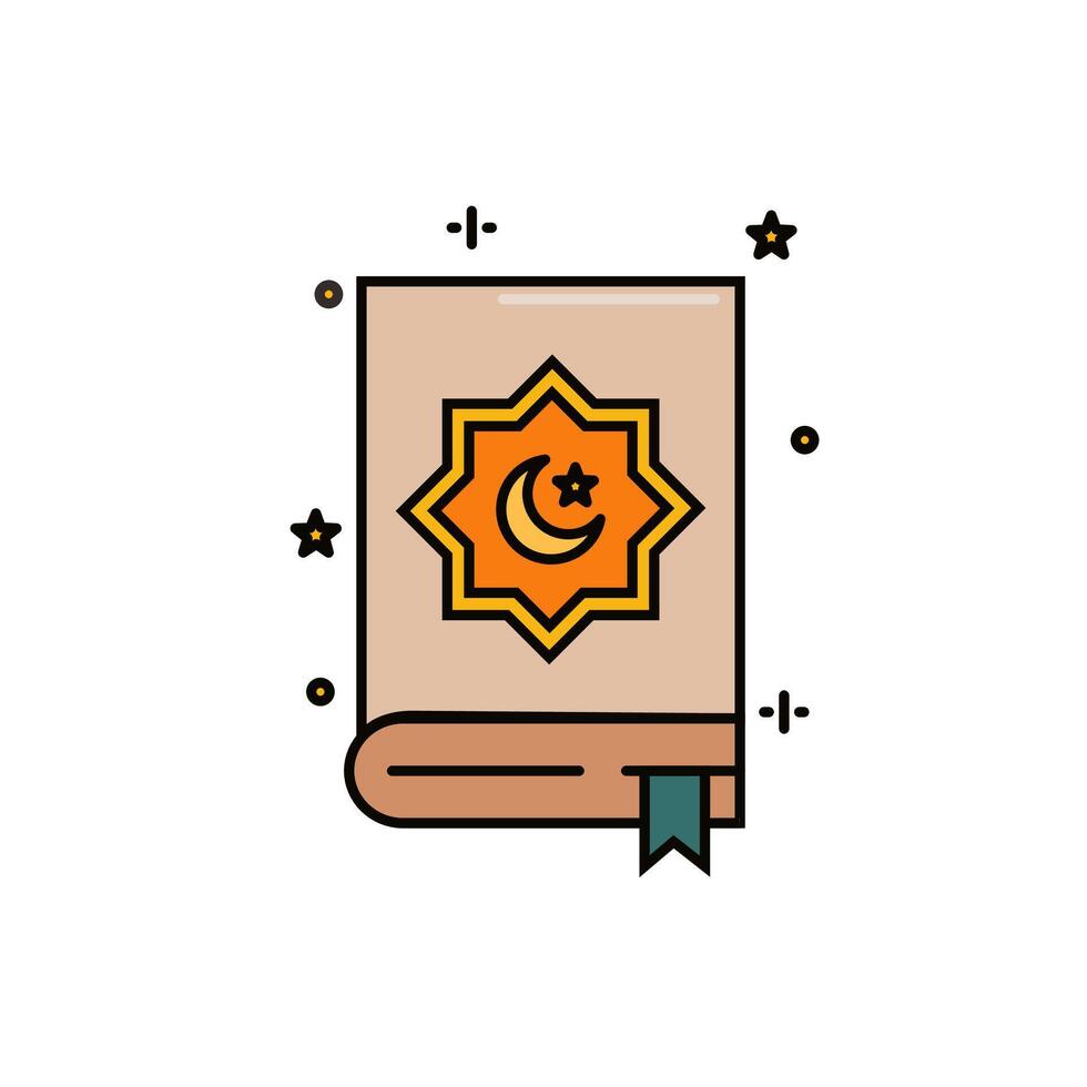 book icon with moon and star motif vector