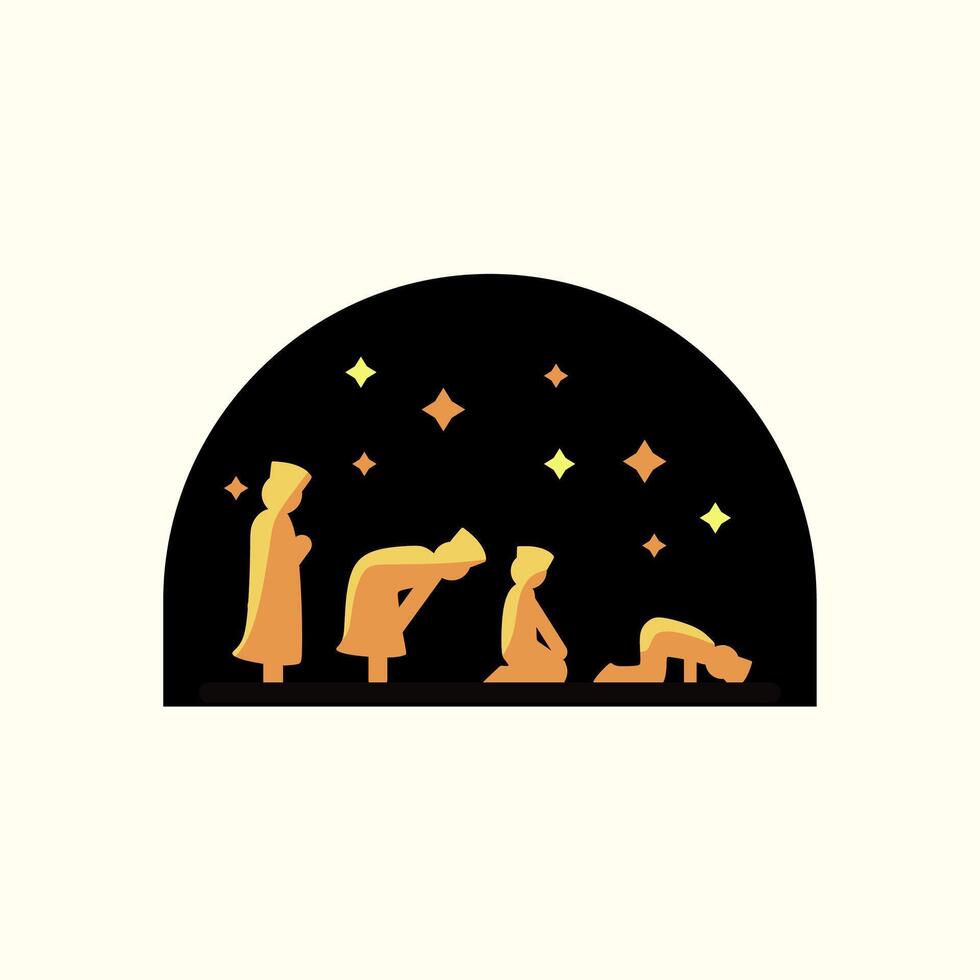icon of man demonstrating prayer vector
