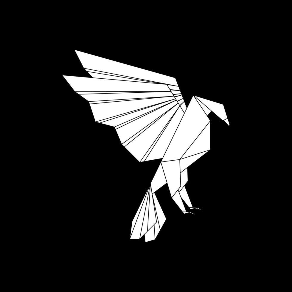 Eagle Shape Inspired by Origami Form, can use for Logo, Pictogram, Bird Figure, Website, Apps, or Graphic Design Element vector