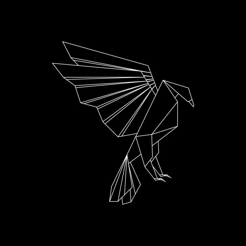 Eagle Polygonal Lines, can use for Logo, Pictogram, Bird Figure, Website, Apps, or Graphic Design Element vector