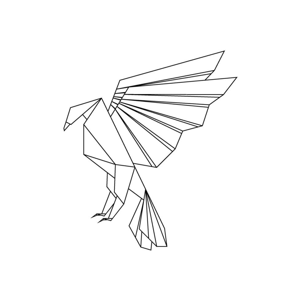 Eagle Polygonal Lines, can use for Logo, Pictogram, Bird Figure, Website, Apps, or Graphic Design Element. Series 2 vector