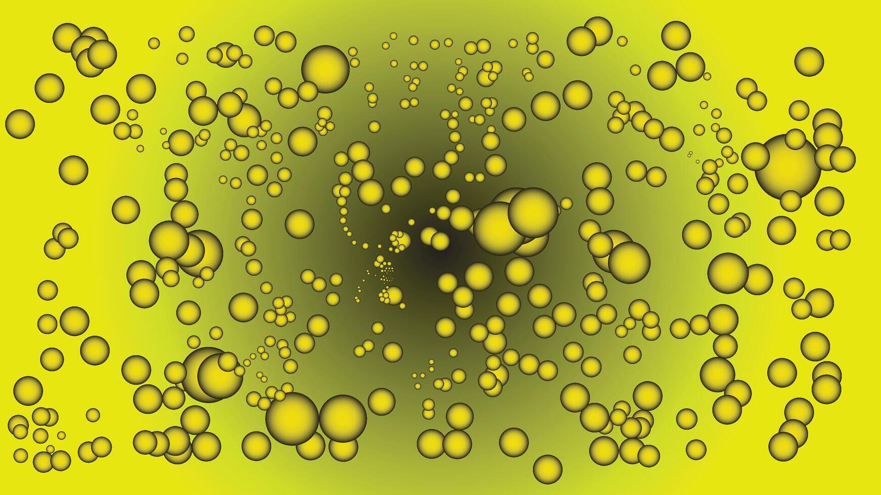 abstract background or template with yellow bubbles vector