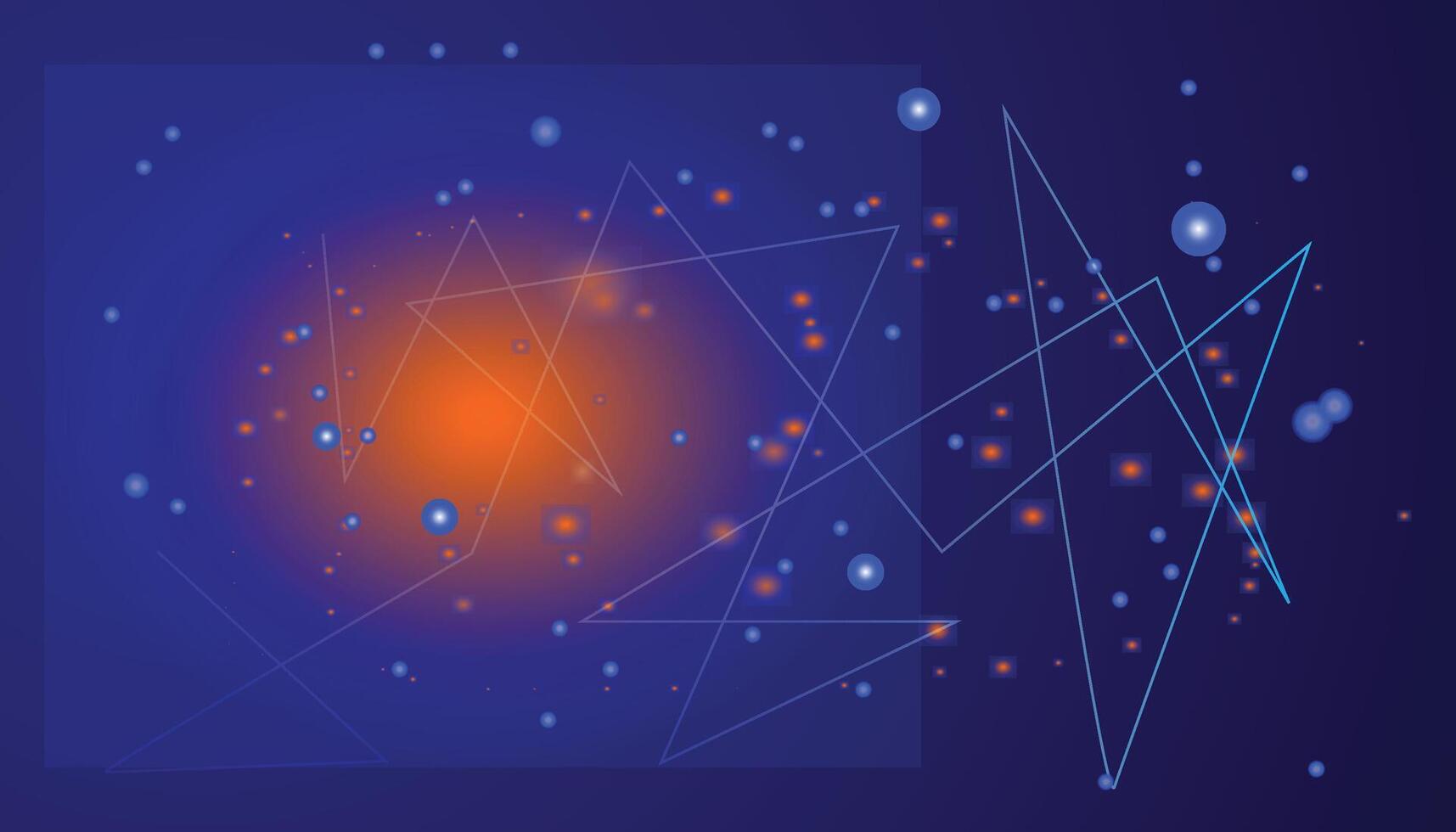 abstract blue galaxy particle template vector