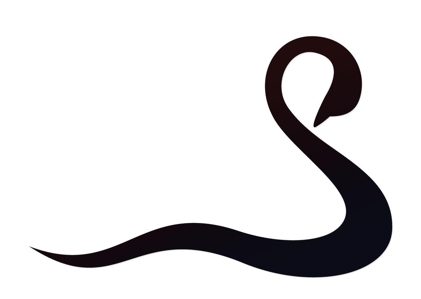 The symbol of swan with wave. vector