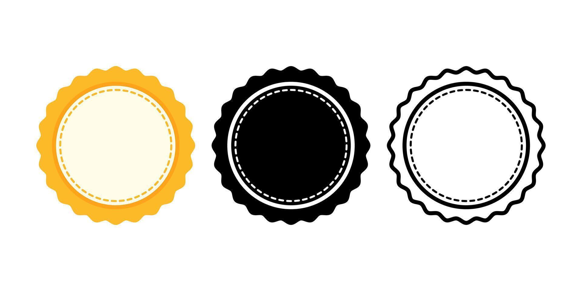 Set of Badge icons. for mobile concept and web design on white background vector