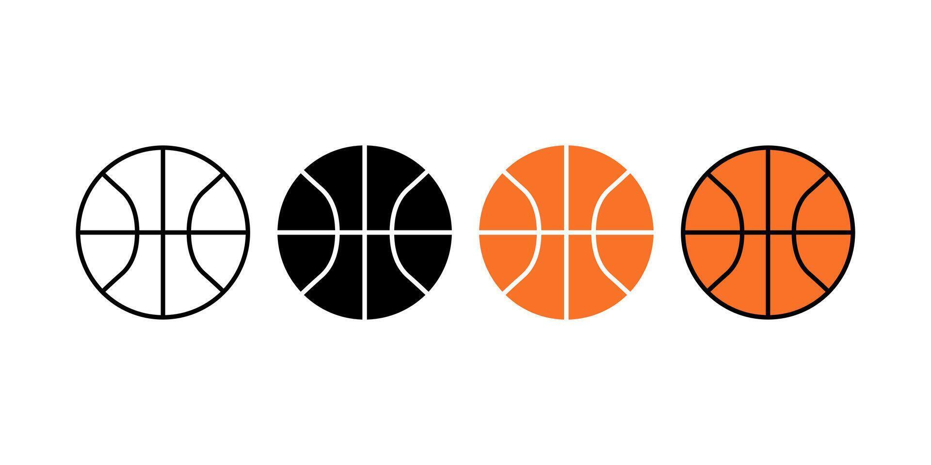 Basketball icon set. for mobile concept and web design. illustration vector