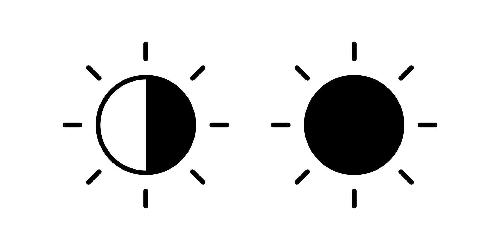 Brightness icon set. for mobile concept and web design. vector