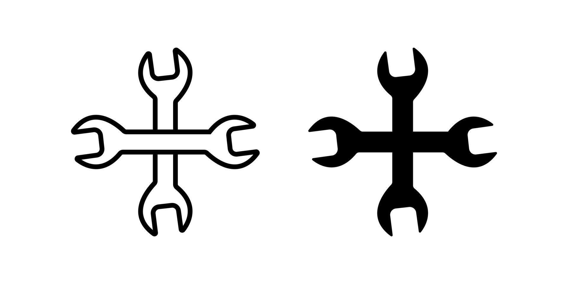 Wrench icon set. Tools sign. for mobile concept and web design. illustration on white background vector