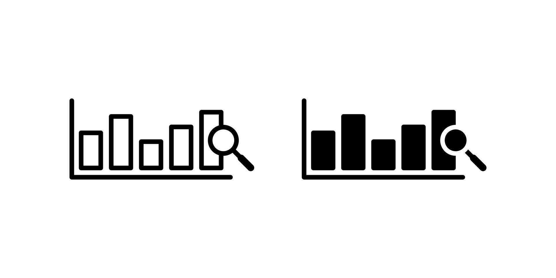 Bar chart icon set. Analytics sign. for mobile concept and web design. illustration on white background vector