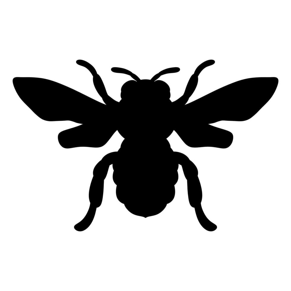 bee silhouette Illustration vector