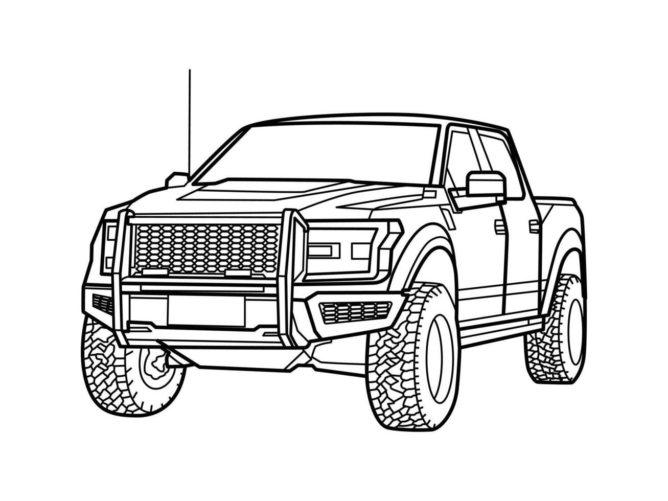4dw off road line art illustration vector