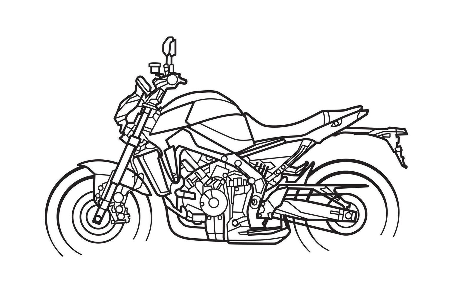 Motorcycle metal wall art illustration vector