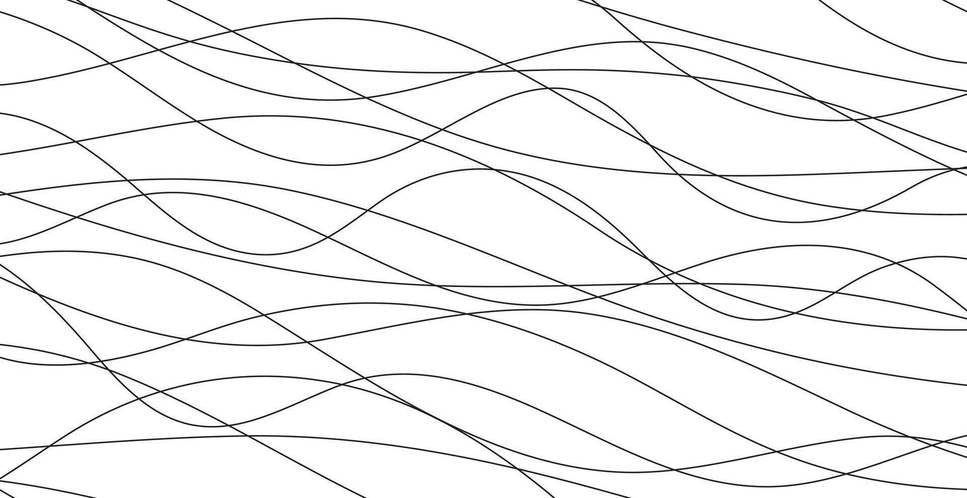 Hand drawn lines. Abstract pattern wave simple seamless, smooth pattern, web design, greeting card, textile, Technology background vector