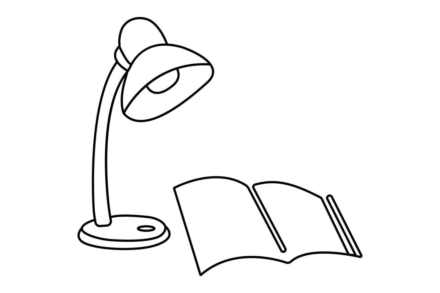 Book continuous one line drawing with isolated outline illustration vector