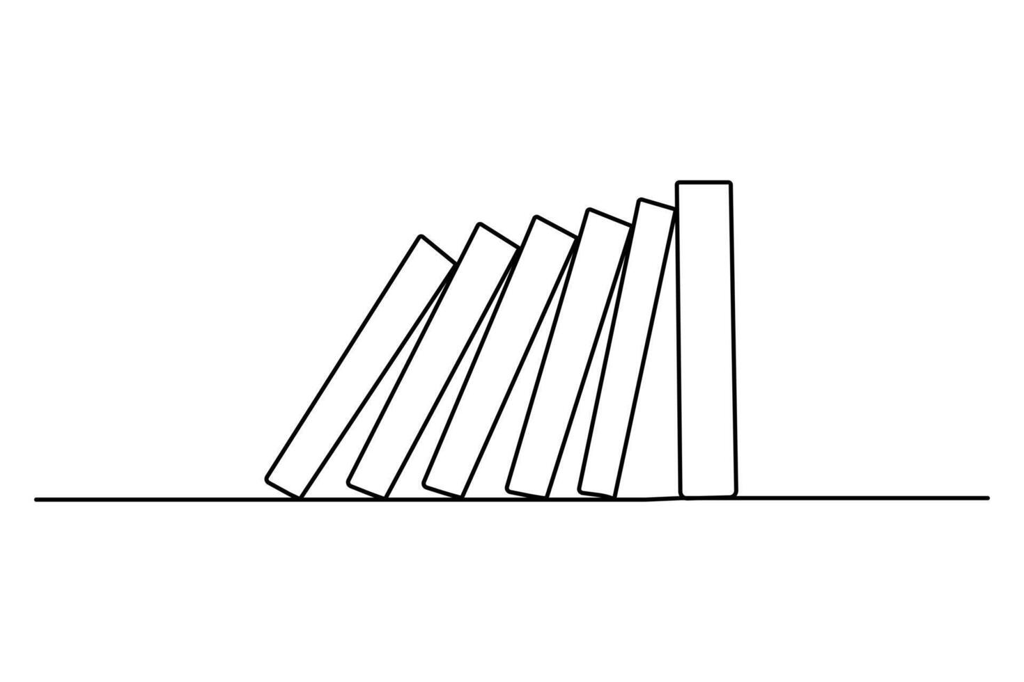 Book continuous one line drawing of isolated outline illustration vector