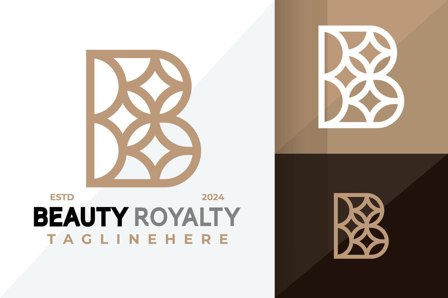 Letter B Beauty Luxury Logo Icon Design Illustration vector