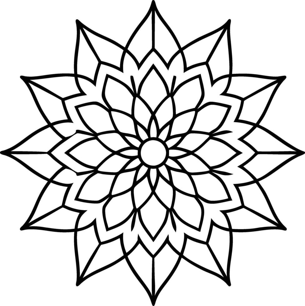Floral Line Art for Relaxing Coloring Sessions vector