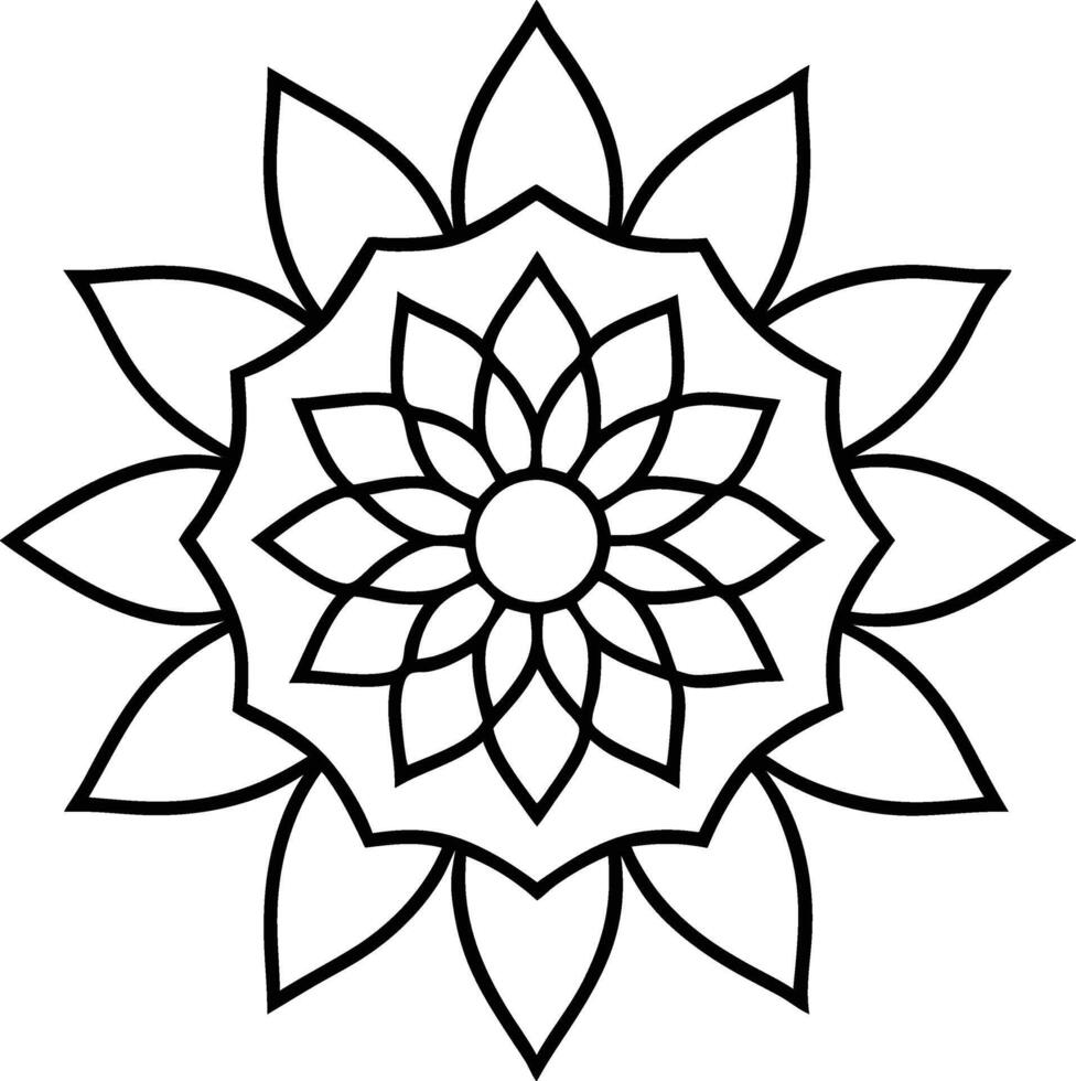 Floral Pattern Line Art for Creative Fun vector