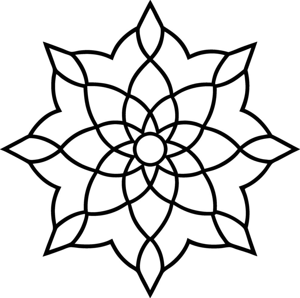 Beautiful Daisy Line Art for Beginners Coloring vector