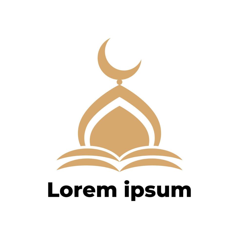 islam mosque logo design concept idea vector