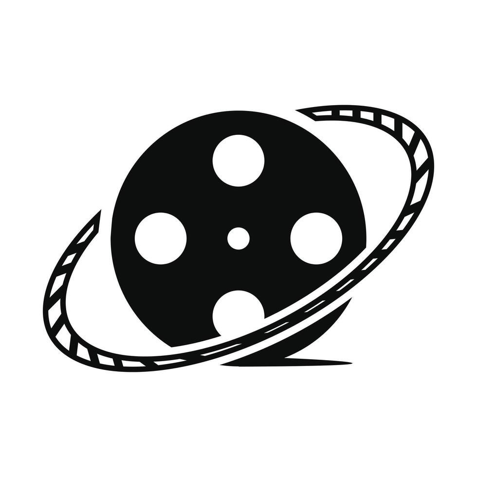 film roll icon logo design template vector
