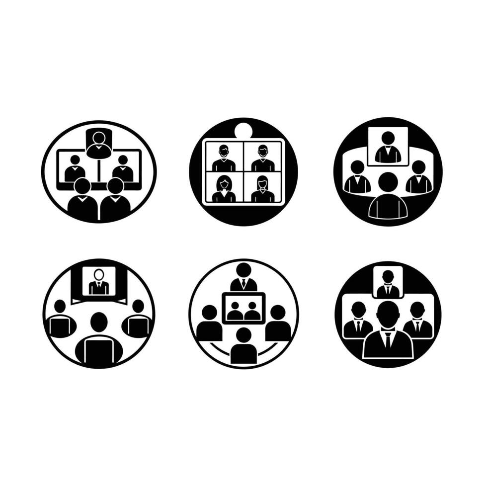 Zoom Meeting Icon - High-Quality Graphic Design for Digital and Virtual Communication vector