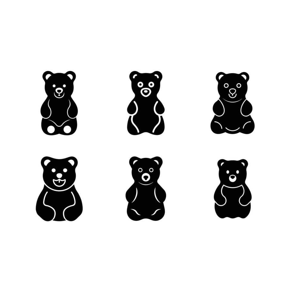 Gummy Bear Icon Graphic Design File vector