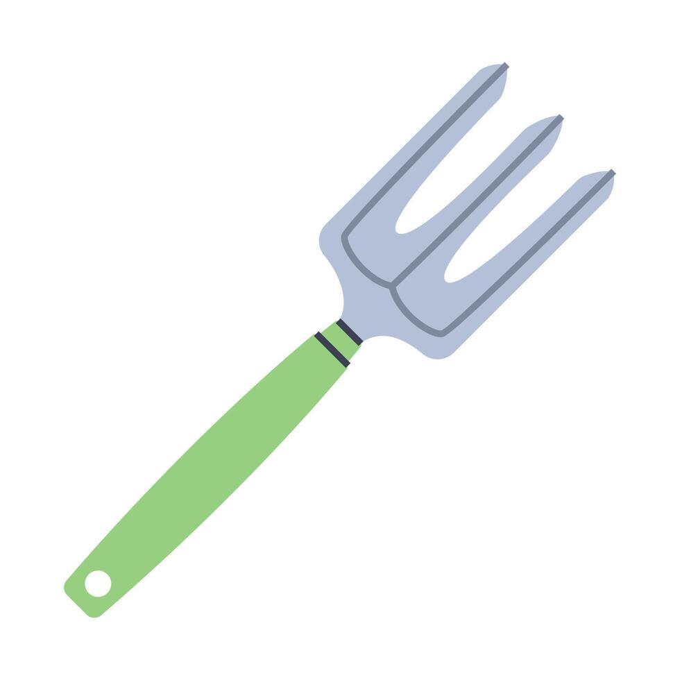 Hand cultivator. Gardening tool. Flat graphic element for spring and summer designs. vector