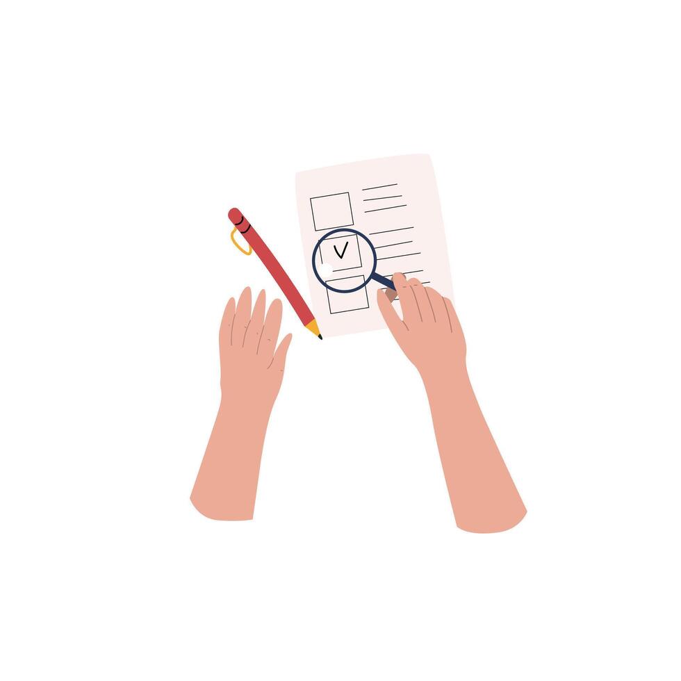 Concept voting illustrations. vector
