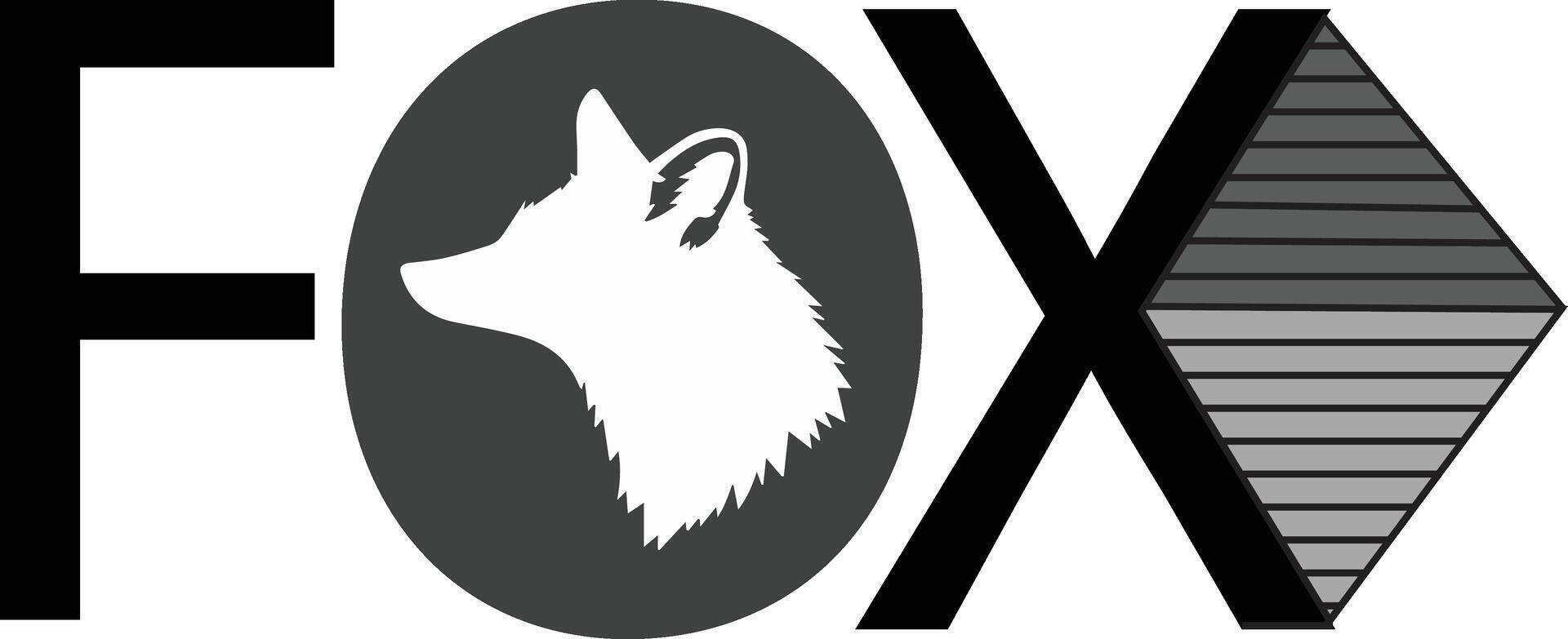 Fox text logo vector