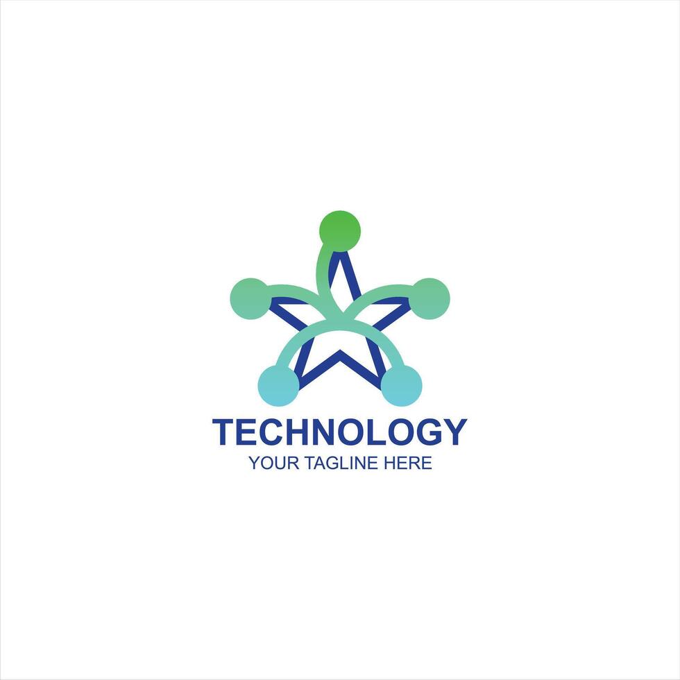 star logo icon for technology or brand identity with creative illustartion vector