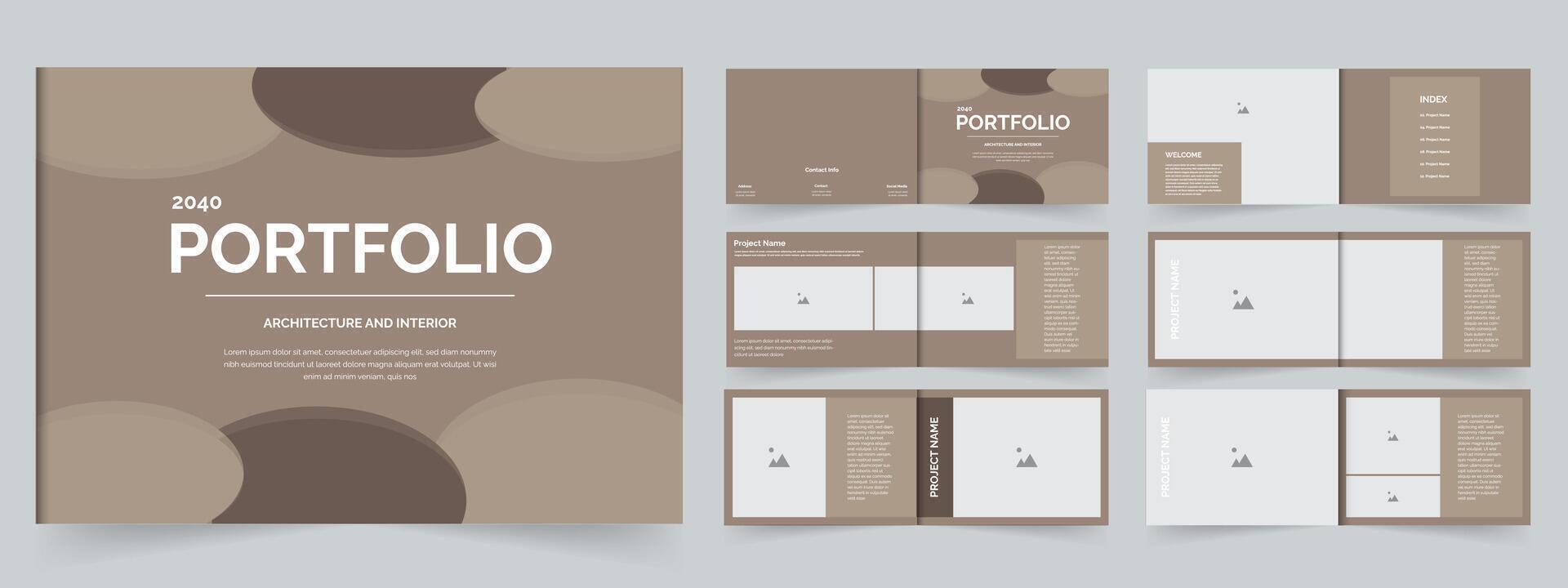 Creative project portfolio or real estate portfolio landscape vector
