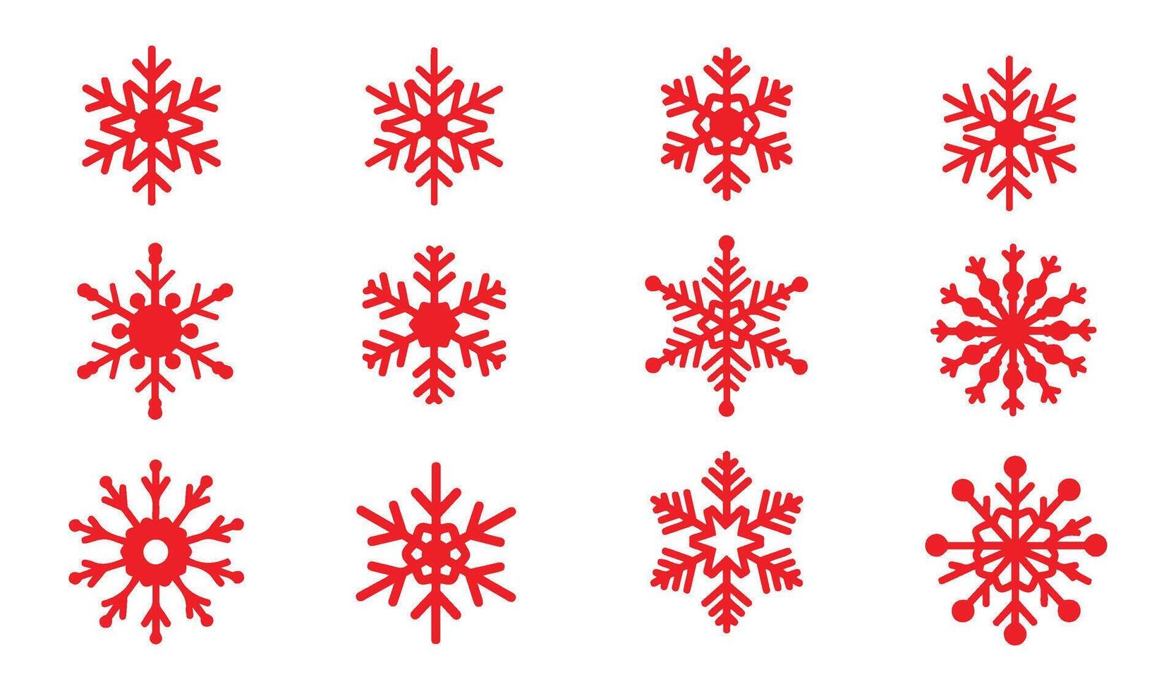 Seamless Pattern Snowflake Ornament Set for Designers vector