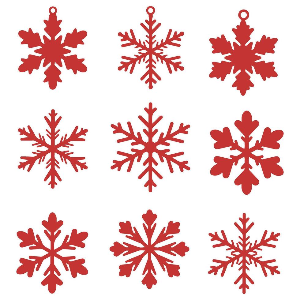 Intricate Snowflake Ornaments Set for Creative Use vector
