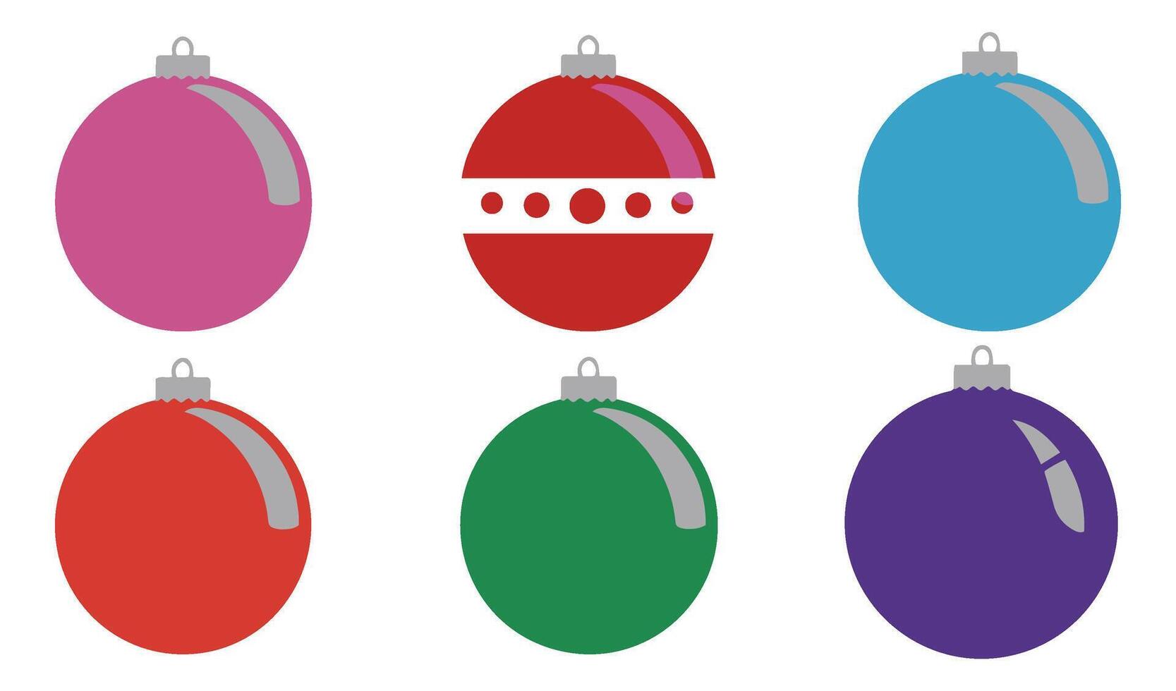 Soap Bubble Glass Ball Ornaments Set for Seasonal Projects vector