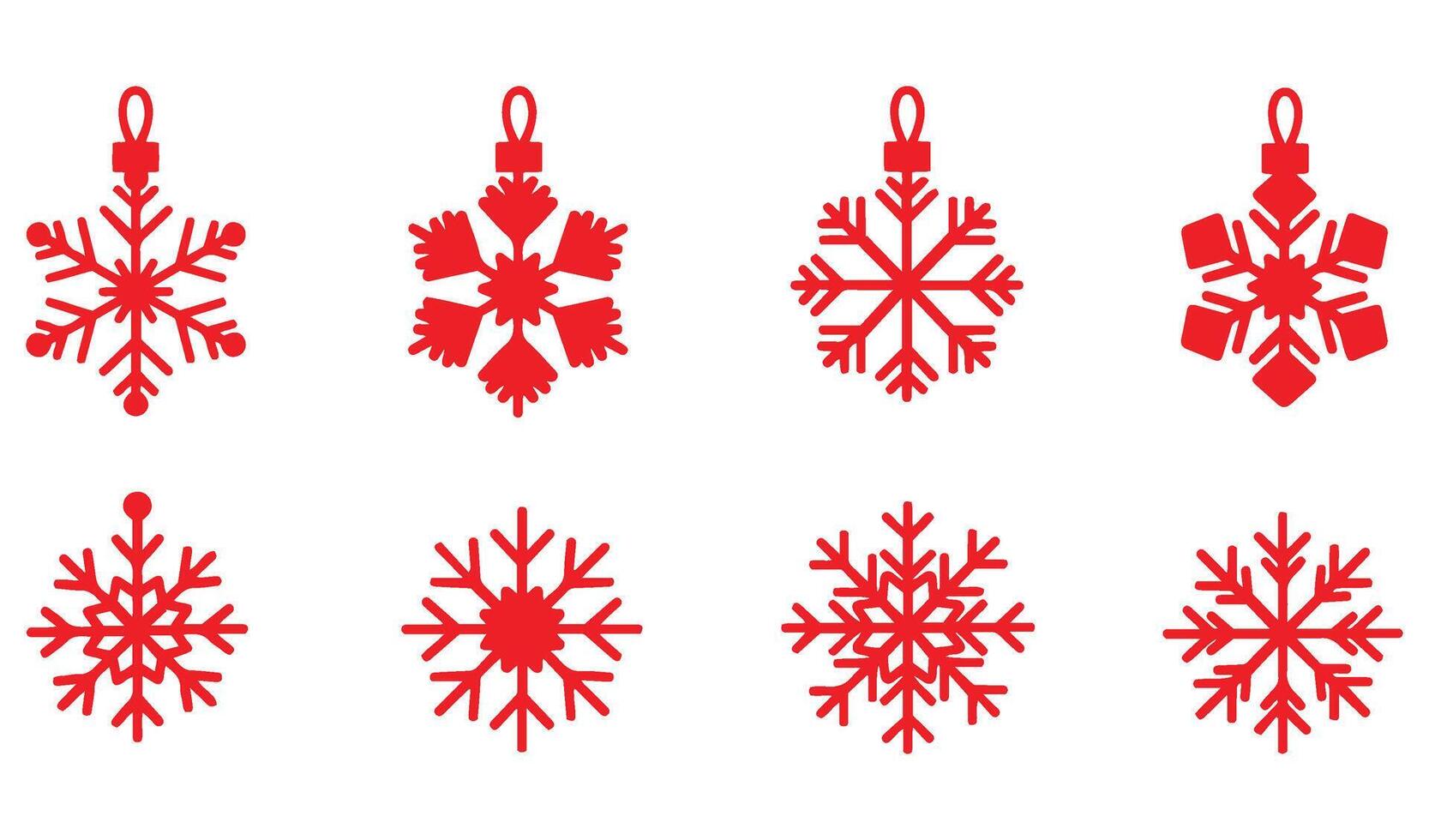 Seamless Snowflake Ornaments Set for Holiday Wrapping vector