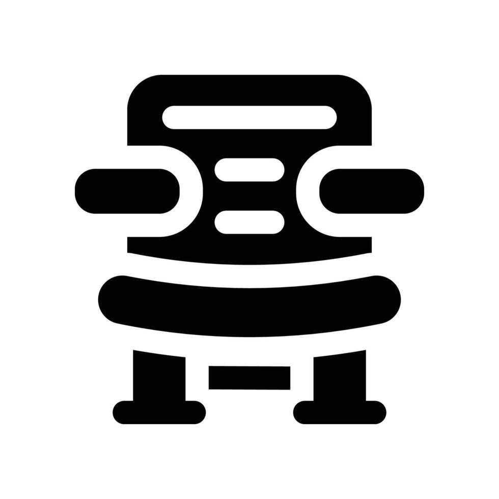 chair icon. glpyh icon for your website, mobile, presentation, and logo design. vector