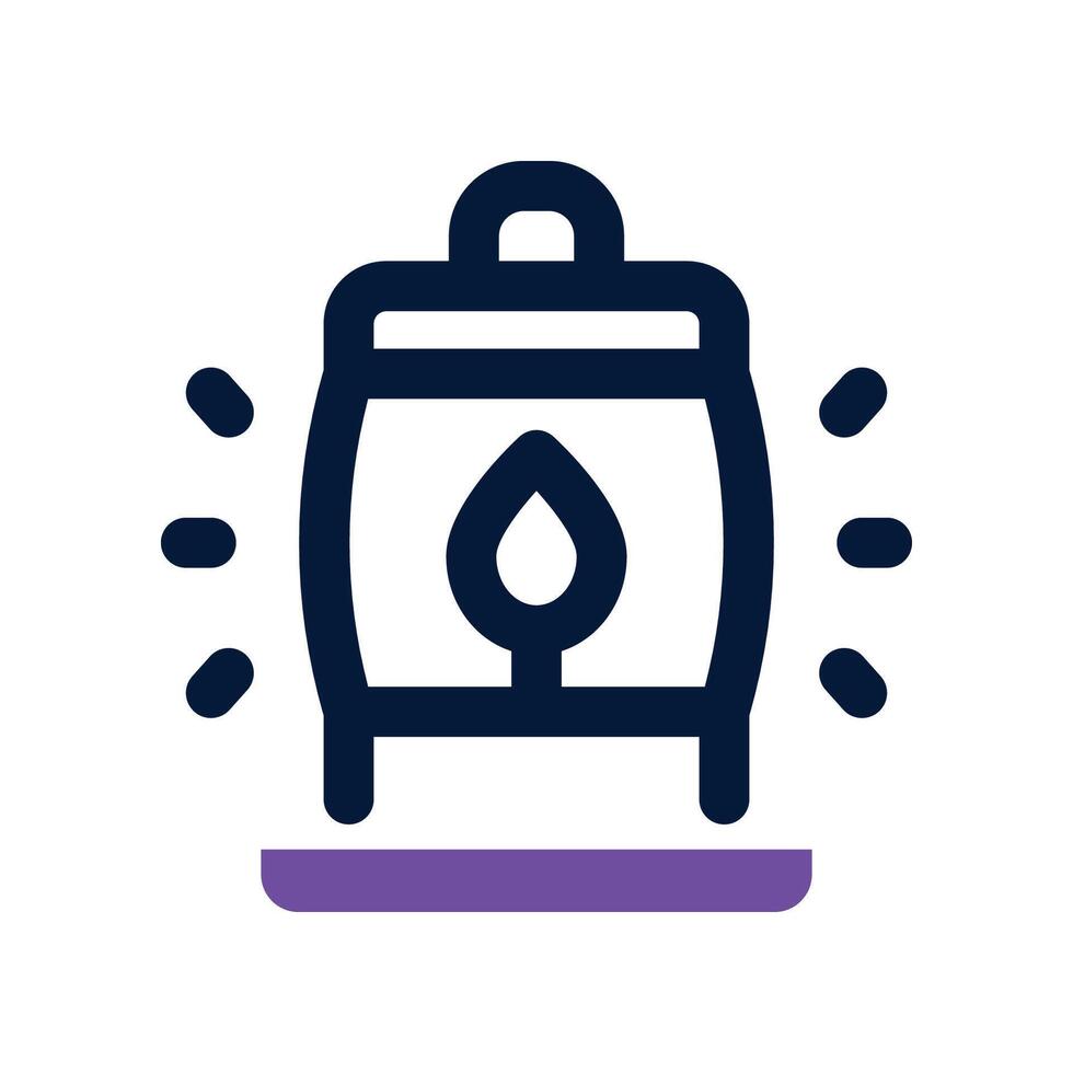 oil lamp icon. dual tone icon for your website, mobile, presentation, and logo design. vector