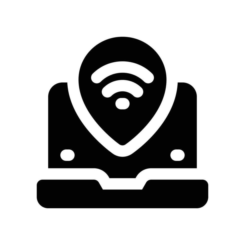 digital nomad icon. glyph icon for your website, mobile, presentation, and logo design. vector