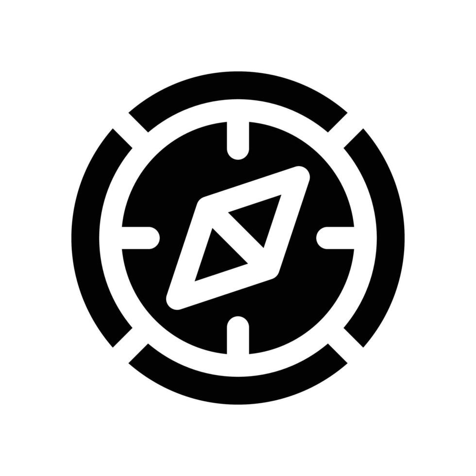 compass icon. glpyh icon for your website, mobile, presentation, and logo design. vector