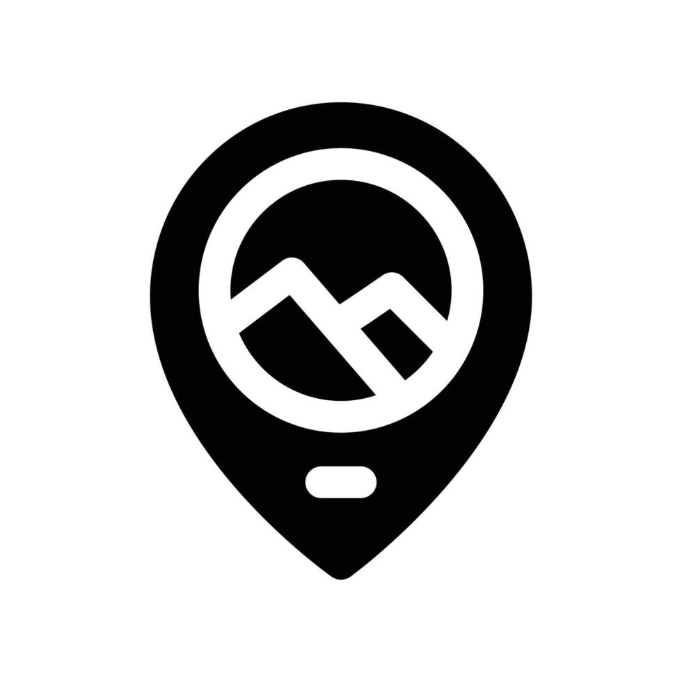 location icon. glpyh icon for your website, mobile, presentation, and logo design. vector